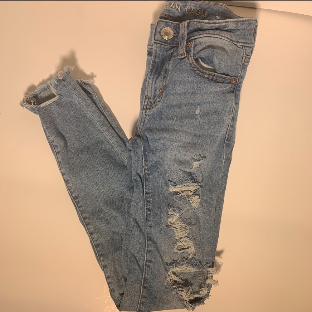American Eagle cutoff skinny jeans